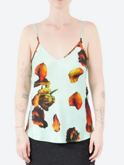 Silk Laundry - Bias Cut Cami in Tulipa Dew
