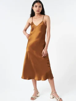 SILK LAUNDRY - 90s Slip Dress in Vandyke Brown