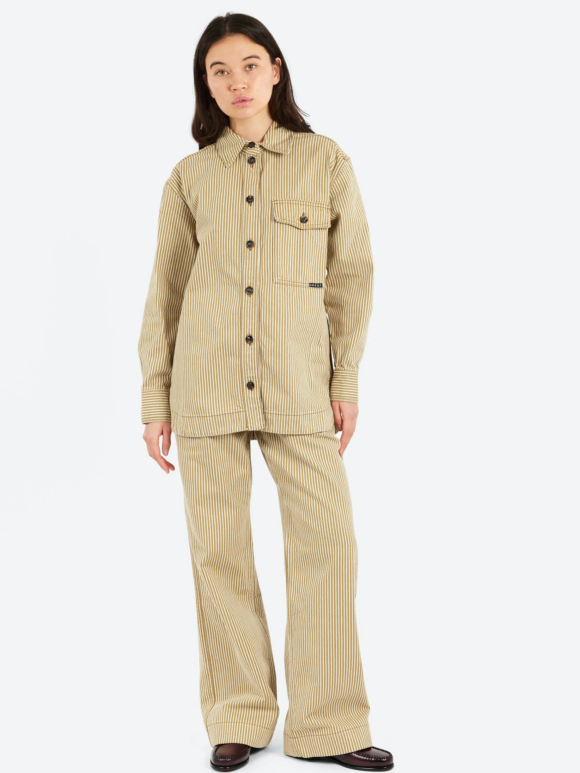 Soeur - Alissio Jeans in Beige and Ecru