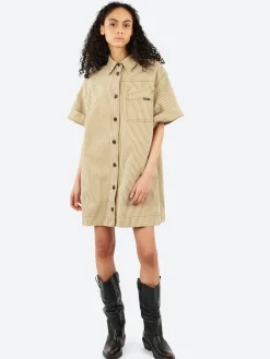 Soeur - Anouk Dress in Beige and Ecru