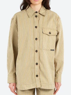 Soeur - Cadet Shirt in Beige and Ecru