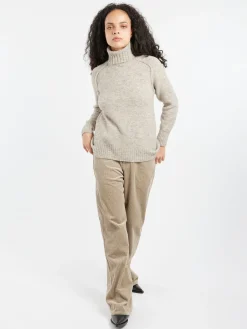 Soeur - Windy Turtleneck in Gris and Beige