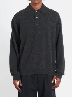 Studio Nicholson - Noe Polo in Charcoal