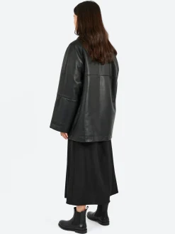 Studio Nicholson - Ridger Leather Coat in Black