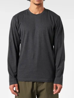 Sunspel - Long Sleeve Riviera Midweight T-Shirt in Charcoal