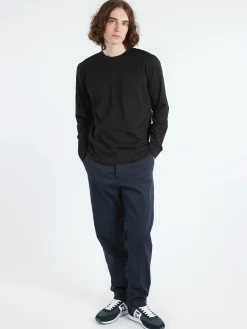 Sunspel - Long Sleeve Riviera Midweight T-Shirt in Black