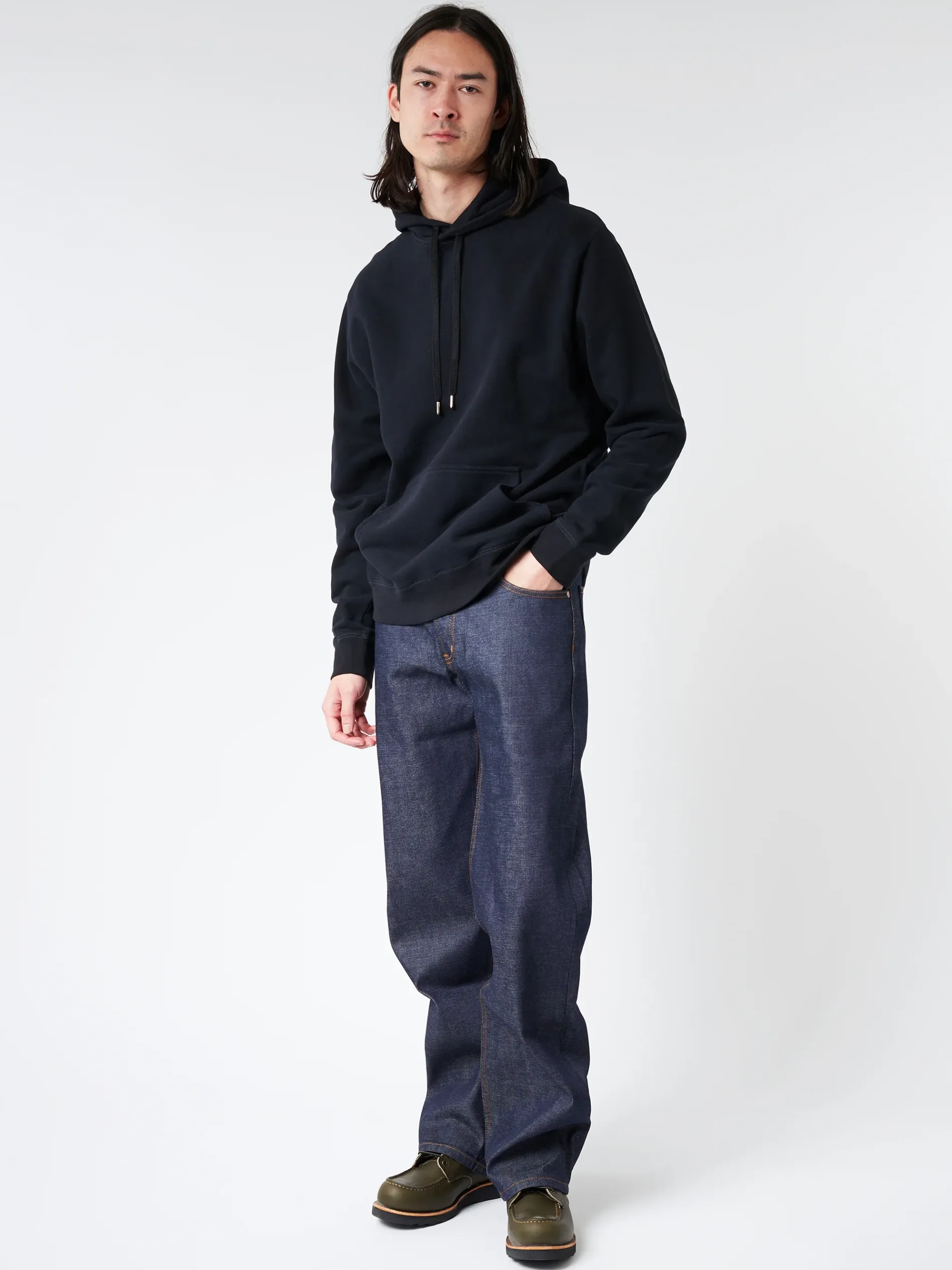 Sunspel - Loopback Hoody in Black