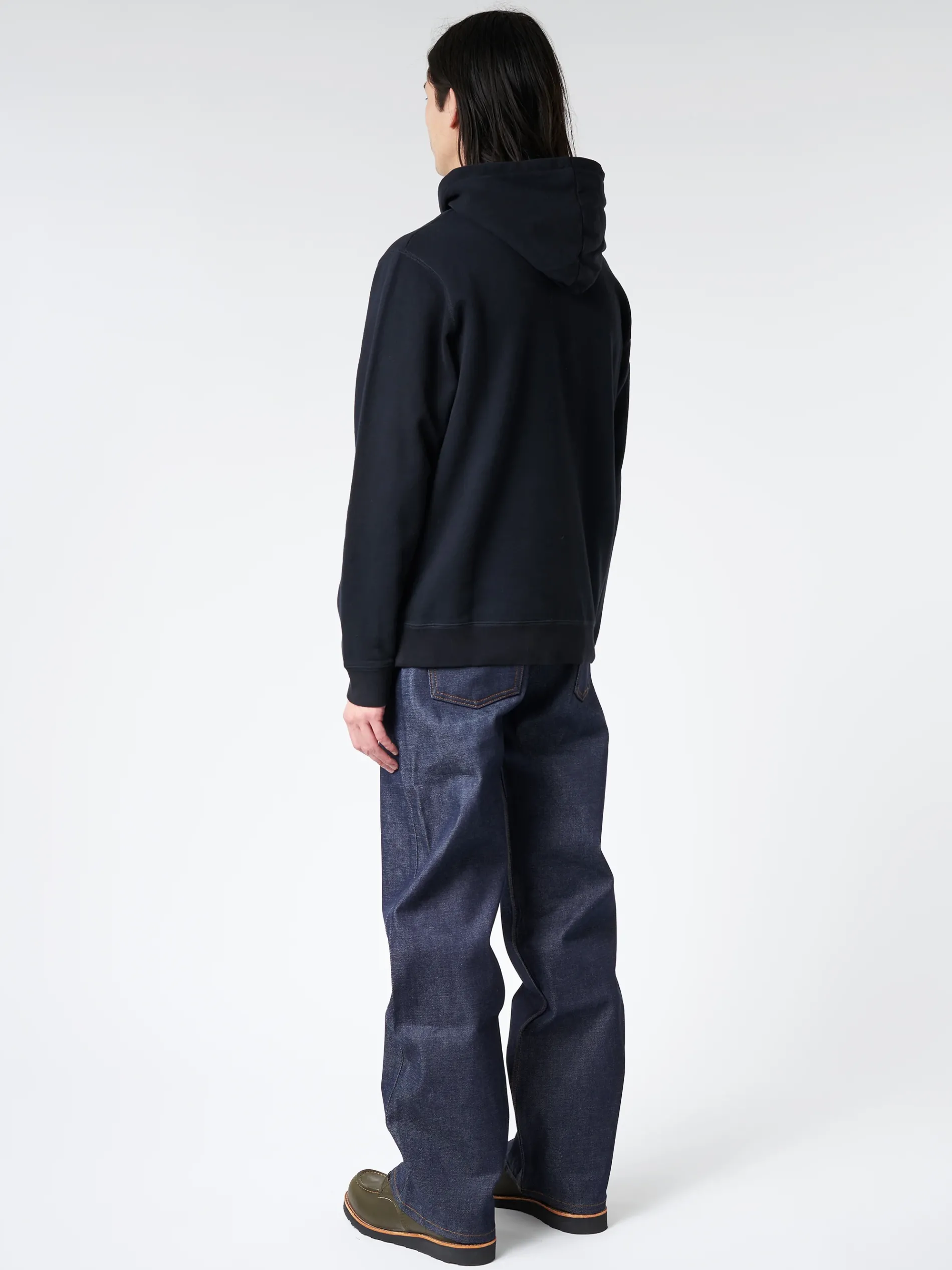 Sunspel - Loopback Hoody in Black