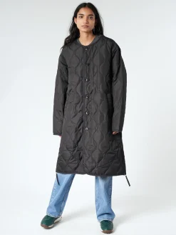 TAION - Military Crew Neck Down Coat in Black