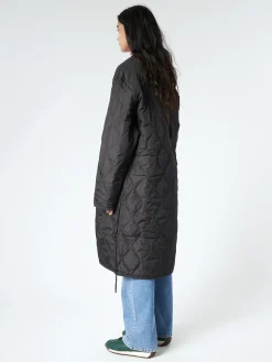 TAION - Military Crew Neck Down Coat in Black