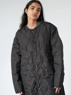 TAION - Military Crew Neck Down Coat in Black