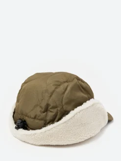 TAION - Military Down Cap in Dark Olive and Cream