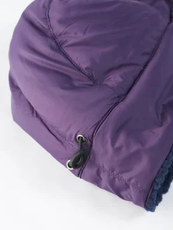TAION - Mountain Reversible Down X Boa Warm Cap in Purple and Navy