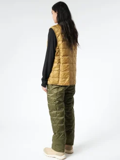TAION - V-Neck Button Down Vest in Beige