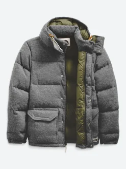 The North Face - M Sierra Down Wool Parka in Dark Grey/Heather/Burnt Olive