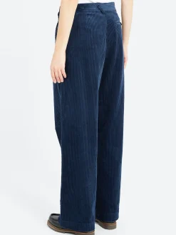 TOAST - Annie Side Button Trouser in Dusty Navy