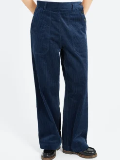 TOAST - Annie Side Button Trouser in Dusty Navy