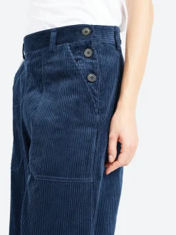 TOAST - Annie Side Button Trouser in Dusty Navy