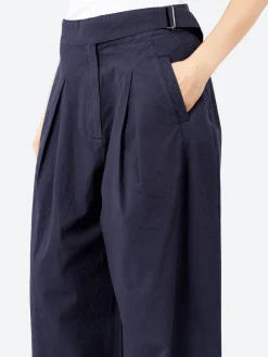 TOAST - Belted Wide Leg Trousers in Raven Blue