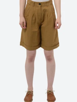 Toast - Cotton Linen Twill Short in Walnut