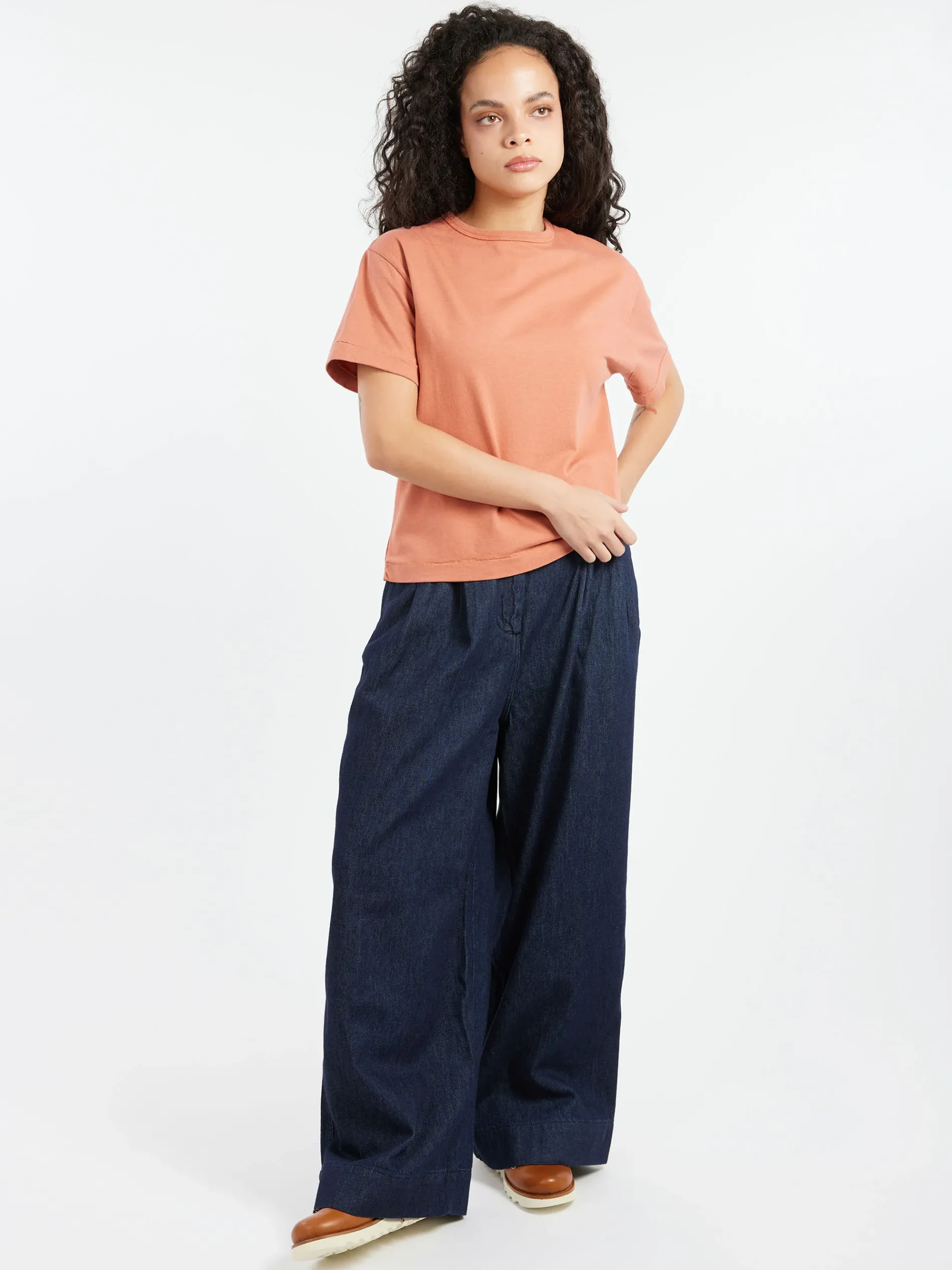TOAST - Denim Wide Leg Trousers in Indigo