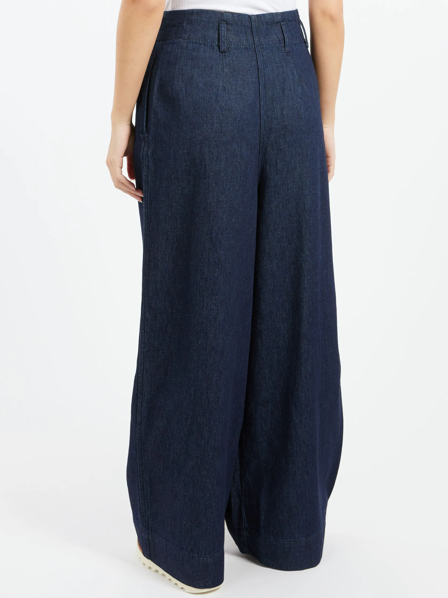 TOAST - Denim Wide Leg Trousers in Indigo
