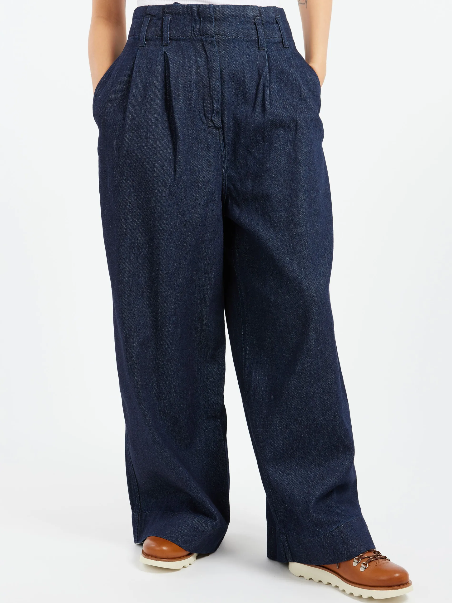 TOAST - Denim Wide Leg Trousers in Indigo