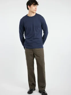 TOAST - Frank Long Sleeve Tee in Prussian Blue