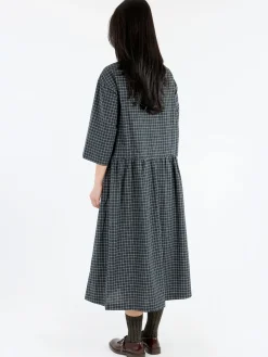 TOAST - Graph Check Shirt Dress in Slate