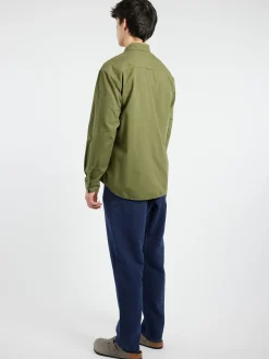 TOAST - Oxford Workwear Shirt in Washed Olive