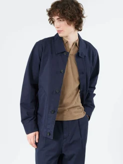 TOAST - Patch Pocket Coach Jacket in Navy
