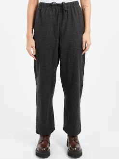 TOAST - Suki Seersucker Check Trousers in Carbon