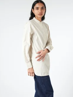 TOAST - Taro Stripe Poplin Shirt in Sunwashed Blue