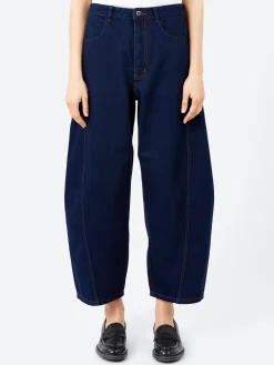 TOAST - Twisted Seam Denim Trousers in Indigo