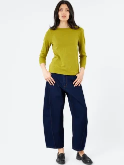 TOAST - Twisted Seam Denim Trousers in Indigo