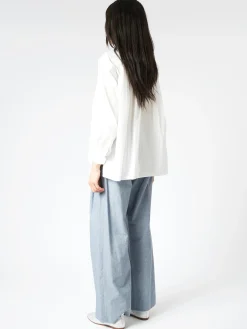 Toujours - Ruffle Shirt in White