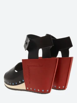 Trippen - Wood Stand in Black and Red