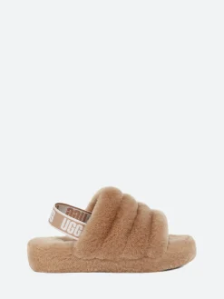 Ugg - Kid's Fluff Yeah Slide in Chestnut