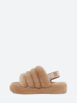 Ugg - Kid's Fluff Yeah Slide in Chestnut