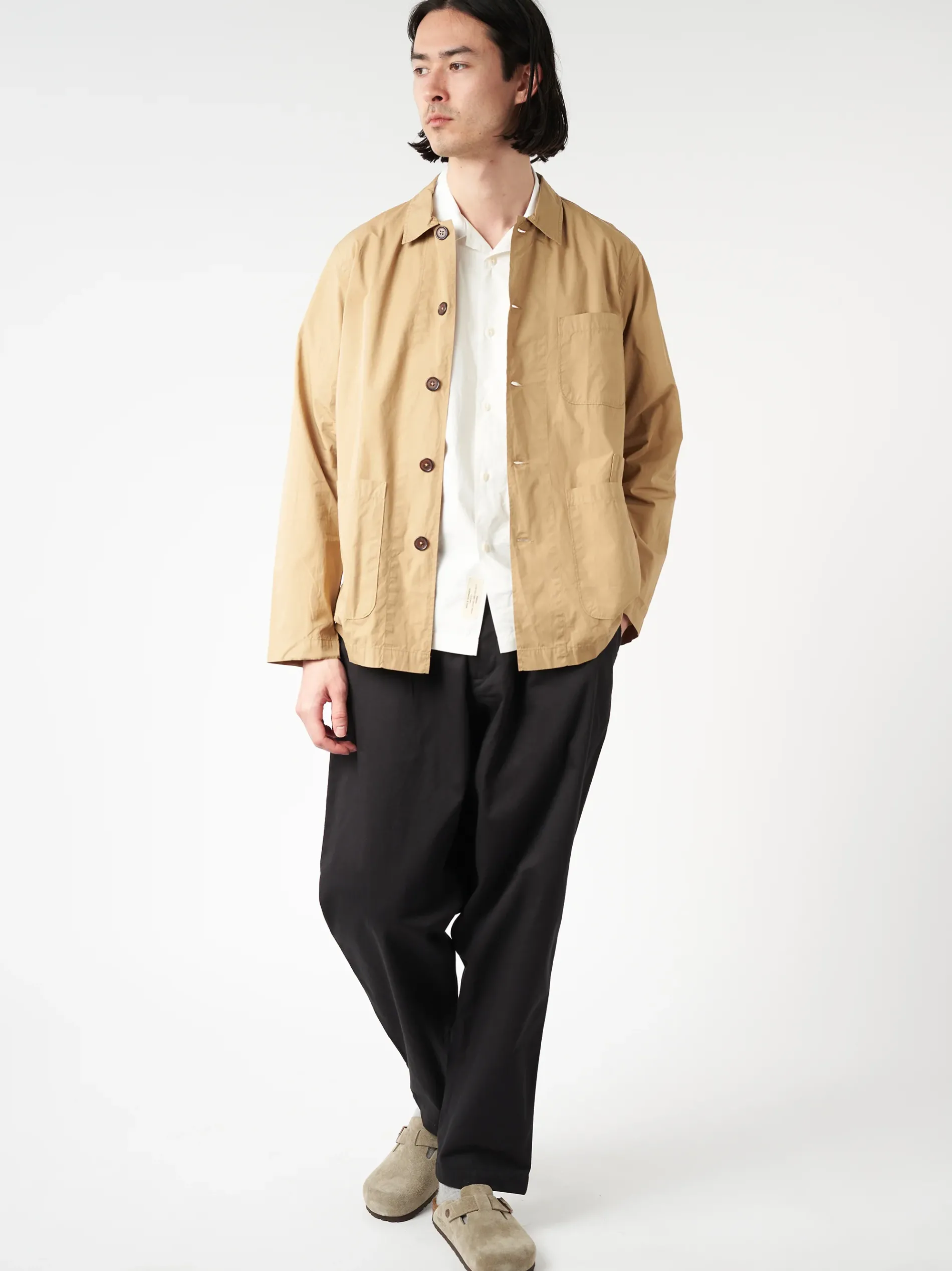 Universal Works - Pleated Track Pant in Black