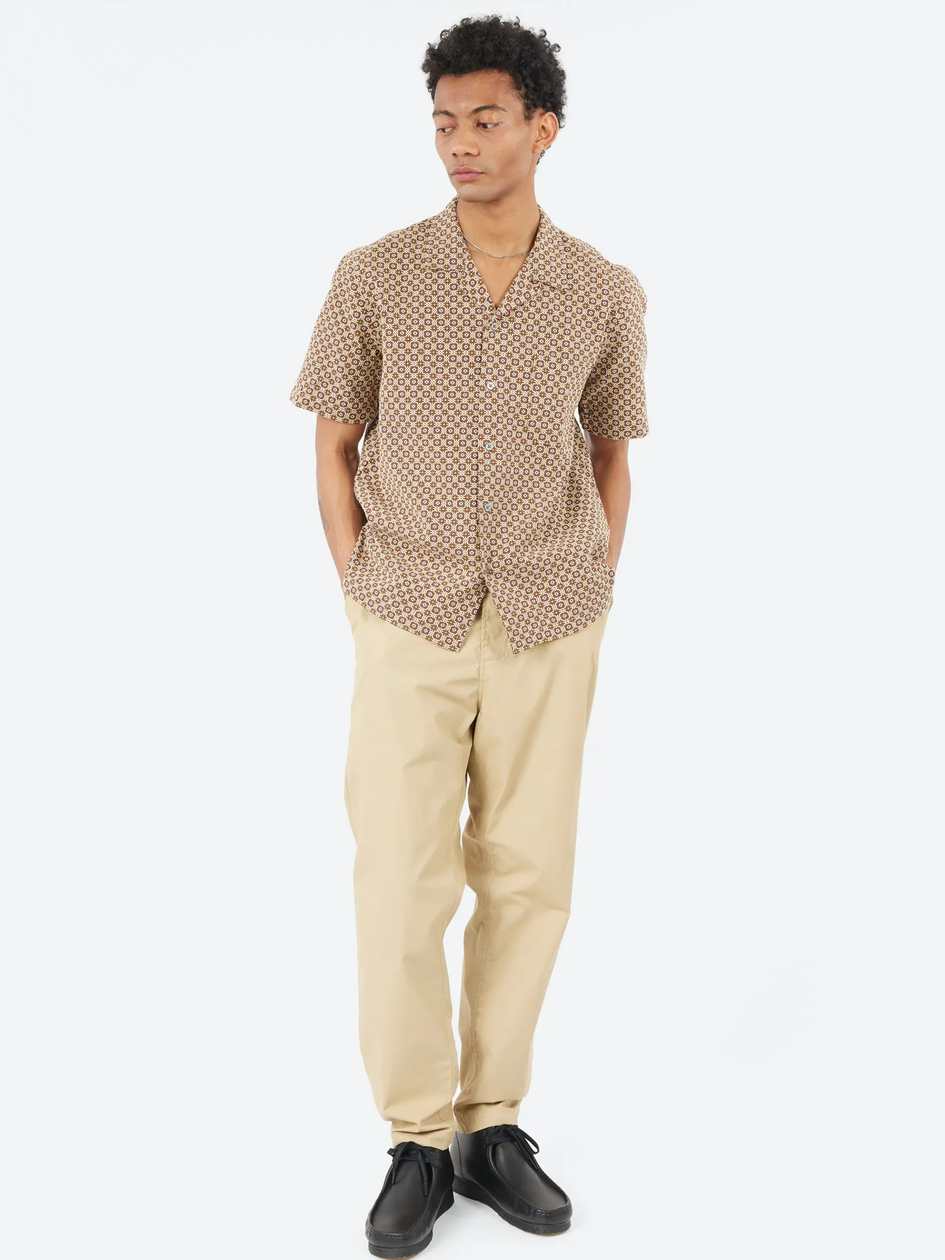 Universal Works - Road Shirt in Brown Tile 1 Cotton