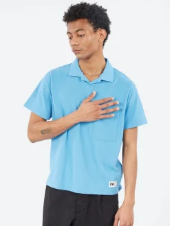 Universal Works - Vacation Polo in Summer Blue