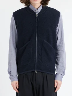 Universal Works - Zip Waistcoat in Navy