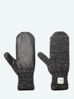 Upstate Stock - Deerskin Mitten in Black Melange
