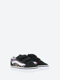 Vans - Toddler Old Skool V in Black/White Floral