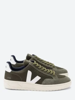 Veja - V-12 B-Mesh in Olive and White
