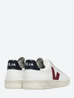 Veja - V-12 Leather in White, Marsala and Nautico