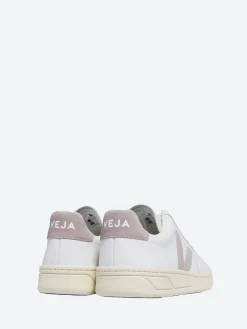Veja - V-12 Leather in White and Babe