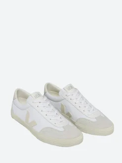 Veja - Volley Canvas in White and Pierre