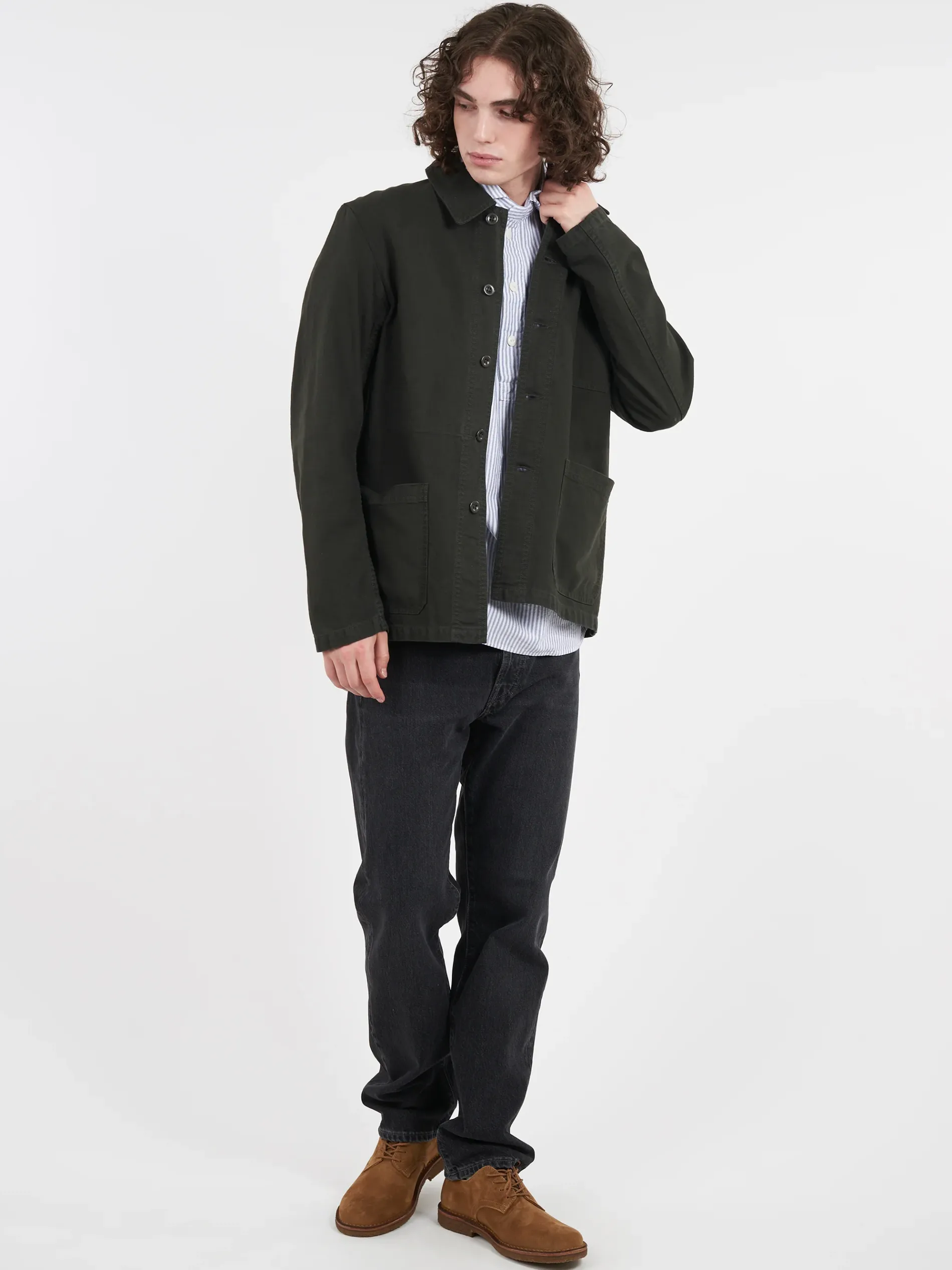 Vetra - 5C Short Workwear Jacket in Dark Khaki